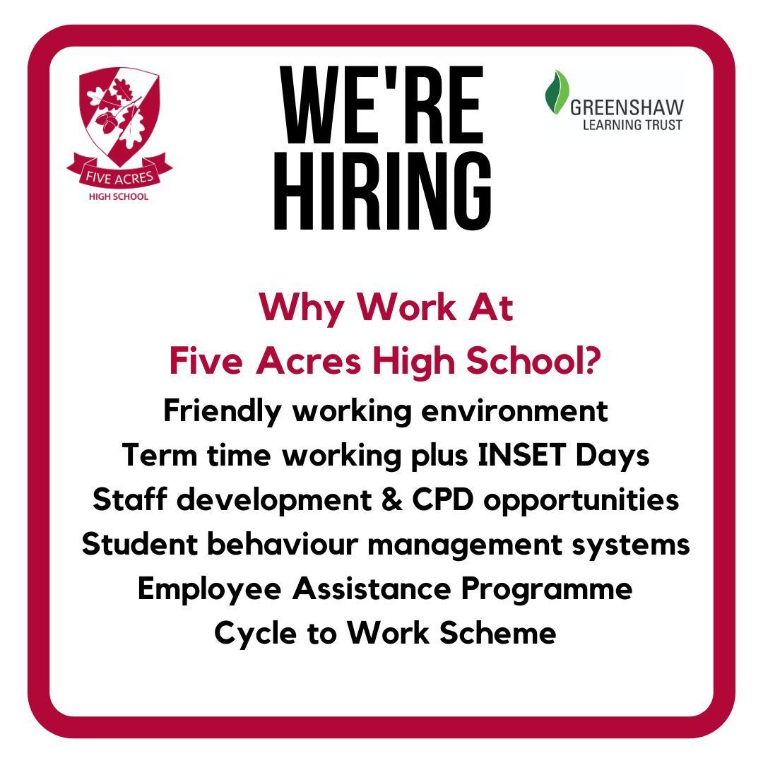 If you have experience working with children and are interested in student behaviour management, we have a brilliant opportunity to join our world-class school as our Alternative Provision Manager. For details and to apply, please see the school website - buff.ly/3OfkG5r