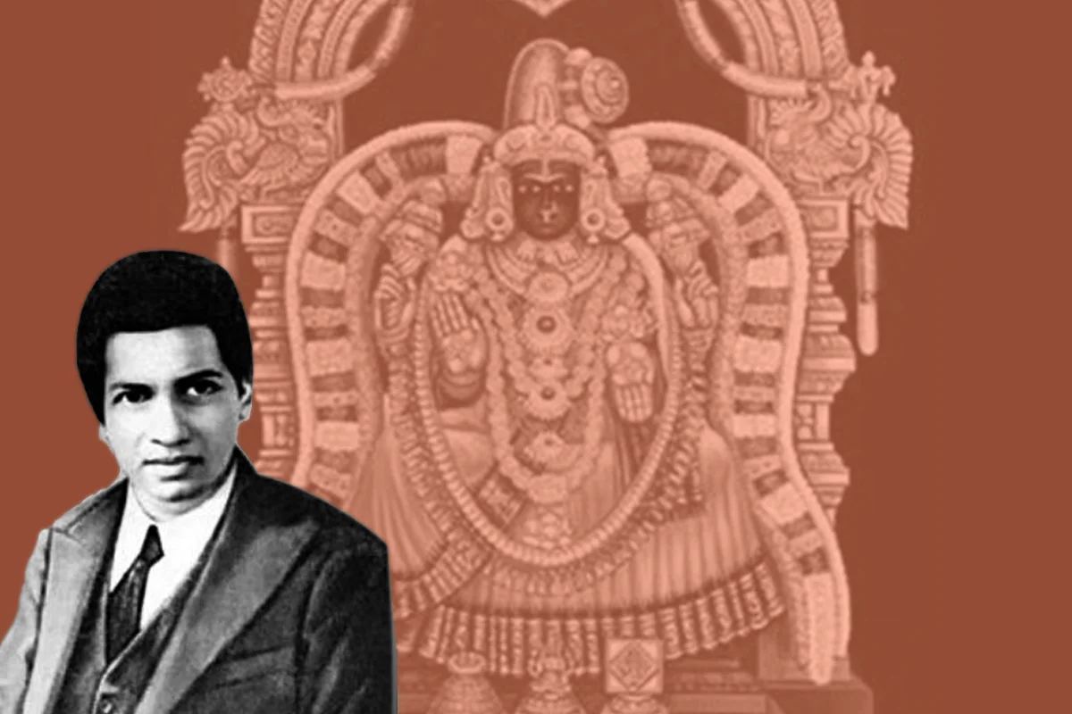 About 110 years ago, our great mathematician Srinivasa Ramanujan spent three days sleeping in a hall across from the Namagiri Devi Temple, within the Namakkal Narasimha-Namagiri Thayar Temple complex, asking the goddess Namagiri for her blessing to go to Cambridge University,