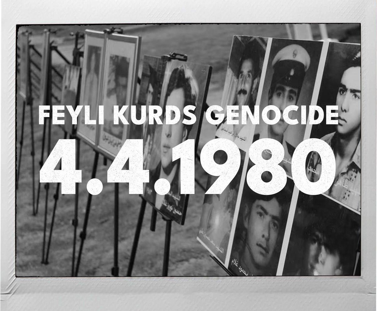 KRG_USA's tweet photo. Today marks the 44th anniversary of the #Fayli #Genocide — a painful reminder of the horrors Kurds have endured under authoritarian regimes. We honor the innocent victims and seek justice and compensation for the crimes committed against this community. https://t.co/C7cIkgWgDo