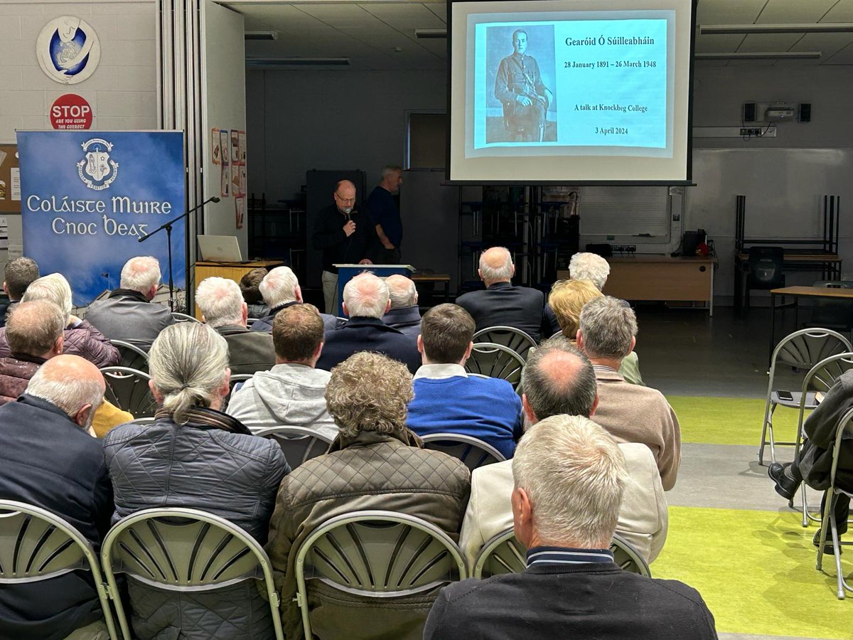 Many thanks to Philip O'Regan for a very informative lecture last night on Gearóid Ó Súilleabháin as part of the @Carlow_Co_Co Decade of Centenaries Programme.