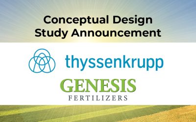 GenesisFert's tweet image. SPECIAL ANNOUNCEMENT 📢 🚀 
@thyssenkrupp and @GenesisFert have entered into an agreement for a conceptual design study for development of a #fertilizer complex to be located near Belle Plaine, SK. 🌿 🌾 
bit.ly/3U5gicb

#partnership #fertilizer #CdnAg #WestCdnAg