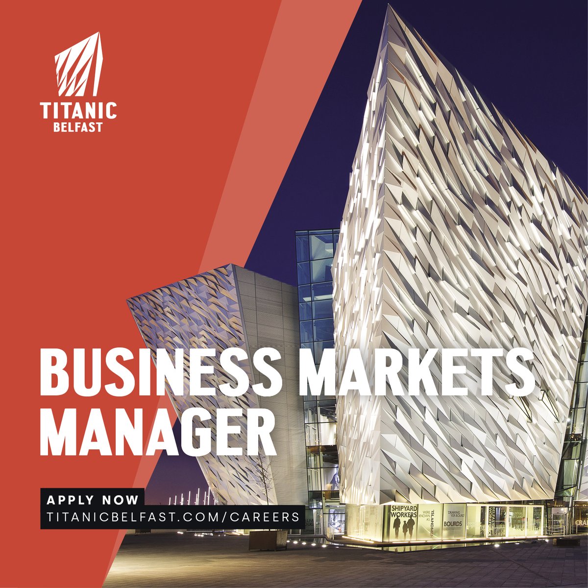 Join our fast paced Business and Leisure team! ⚓ These are exciting opportunities to develop your career at a world class attraction. Apply now👉titanicbelfast.com/careers #TitanicBelfast