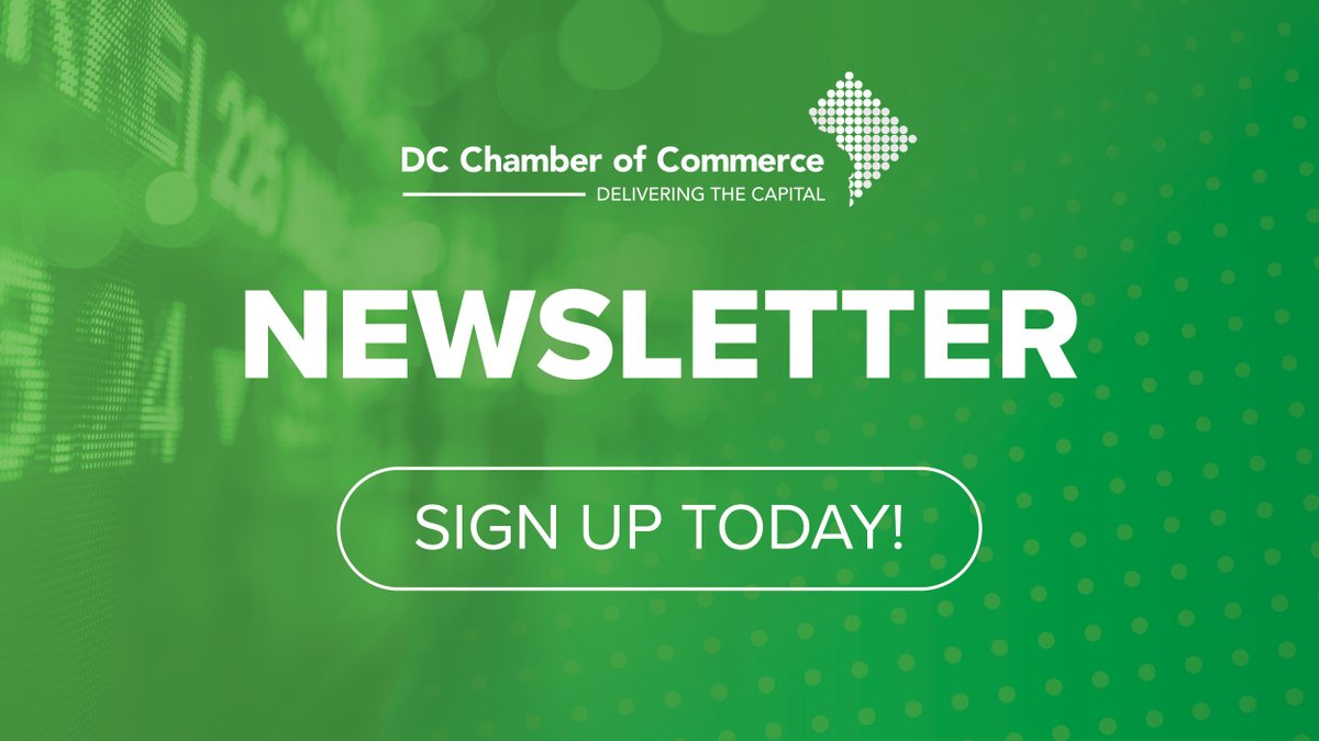 #DCBizCommunity don't let the latest updates, opportunities, and exclusive insights slip through your fingertips! Make sure you're in the know by signing up for our newsletter! Visit dcchamber.org to subscribe and be part of the pulse of DC's thriving business scene.