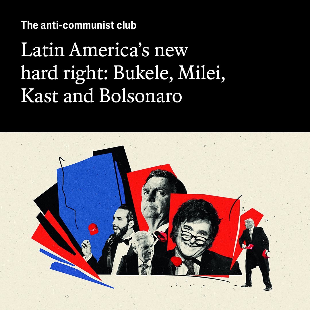 Hard-right leaders have ascended in Latin American politics. They were all helped by a sense of crisis in their countries. And they share three ideological hallmarks: econ.st/49ihEpu

Illustration: Klawe