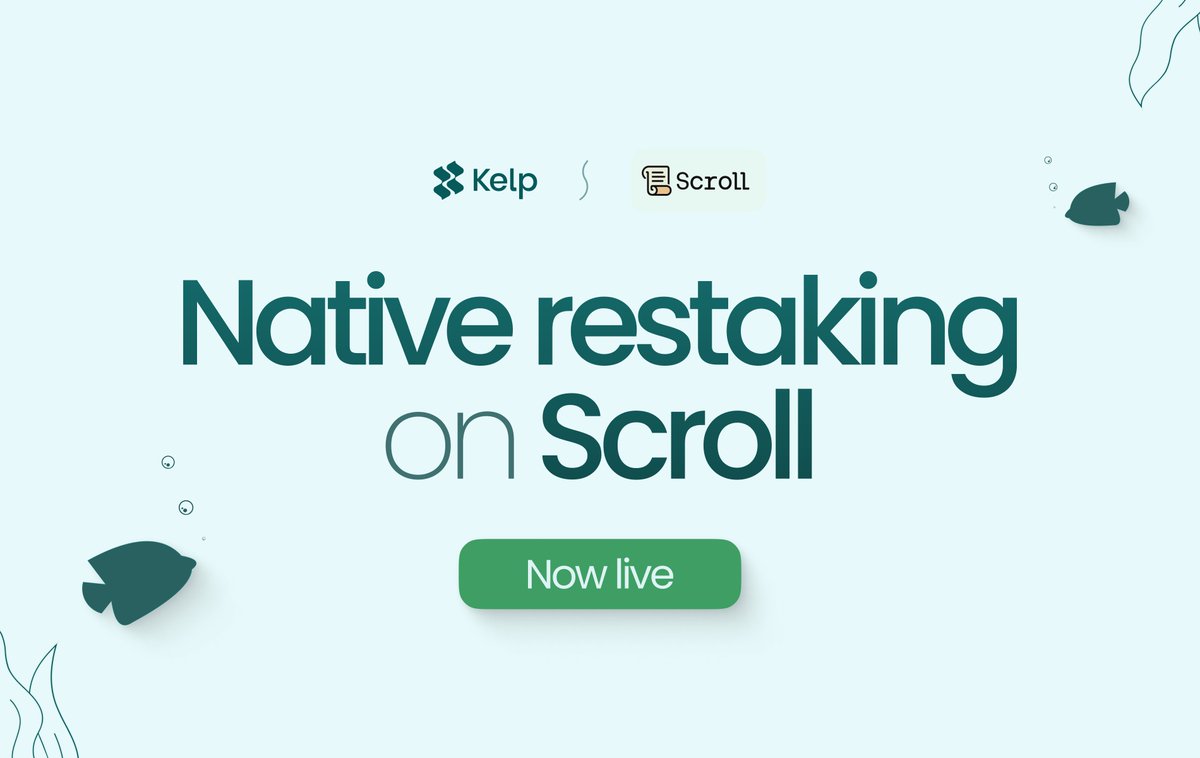 Native restaking with $wrsETH is now live on <a href="/Scroll_ZKP/">Scroll</a>! 🌊

This makes it the first LRT on Scroll to unlock a host of rewards.

Get set for power-packed DeFi opportunities with <a href="/ambient_finance/">ambient</a> &amp; <a href="/LayerBankFi/">LayerBank</a>, backed by high transaction speed &amp; low gas fees!

Let's dive in! 🧜‍♀️