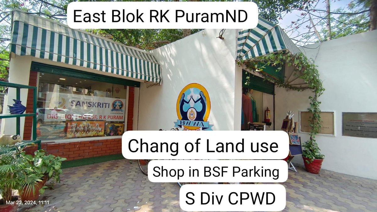 MrShambhuPd's tweet photo. @CPCB_OFFICIAL @ImNeetuDi @DGCPWD @narendramodi @SmartCities_HUA @HardeepSPuri @PMOIndia @Secretary_MoHUA @MoHUA_India @CPWDGOV @SwachhBharatGov @moefcc @CPWDINDIA @AmitShah @SSB_INDIA @BSF_India @crpfindia @NDRFHQ शिकायत के बावजूद कोई कार्रवाई नहीं हुई ईस्ट ब्लॉक आर पुरम नई दिल्ली में
🚒आज की फोटो के साथ
🔥पार्किंग में दुकान तथा
🅿️ CPWD पार्क में पार्किंग की फोटो
👨‍🚒अनावश्यक पेड़ों की भारी छटाई
🔥आग की संभावना
#LtGovDelhi
#DGSSB
#DGcpwd
#BSF
#CRPF
#RAF
#MoHUA
#moefcc
#CPWD
#EastBlkRKPuramND https://t.co/p5Z9MX31Y4