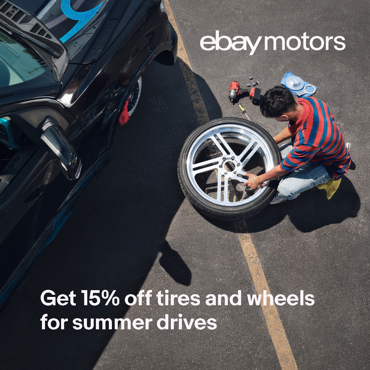 Get your ride ready for summer with 15% off tires and wheels. We've got your sets covered with a massive selection from your favourite brands on #eBayMotors. Grab what you need to get moving today: ebay.to/SaveOnTires15 See full terms. Offer ends 4/14.