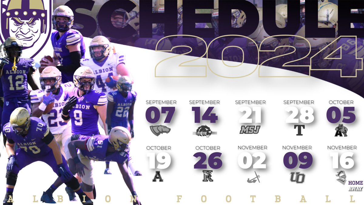 📅 2024 Albion Football Schedule #PPP #BAFB