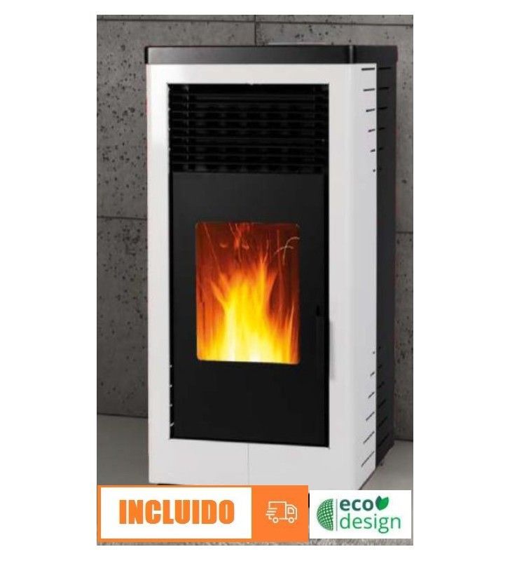 #Estufa de #pellets con excelente diseño de la marca Mekka. 1730 €. buff.ly/3R5mhvz