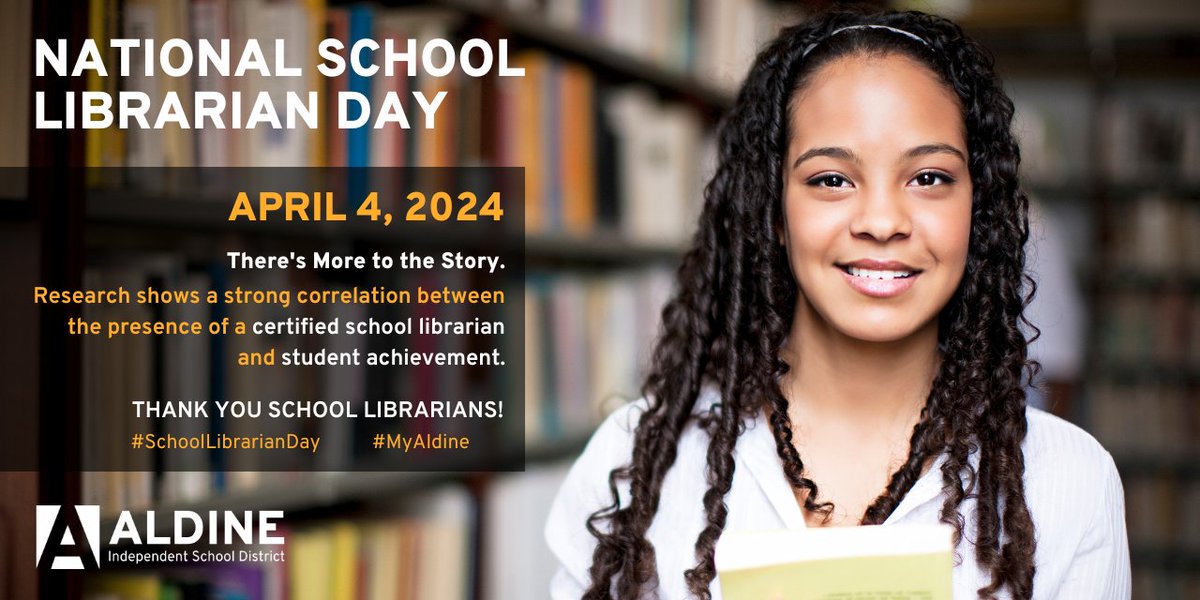 📚 Today we celebrate the unsung heroes of education - our school librarians! 📚 From guiding us through the world of books to fostering a love for learning, they're the heart of our libraries. Thank you for all you do! Happy School Librarian Appreciation Day! 🎉 #MyAldine