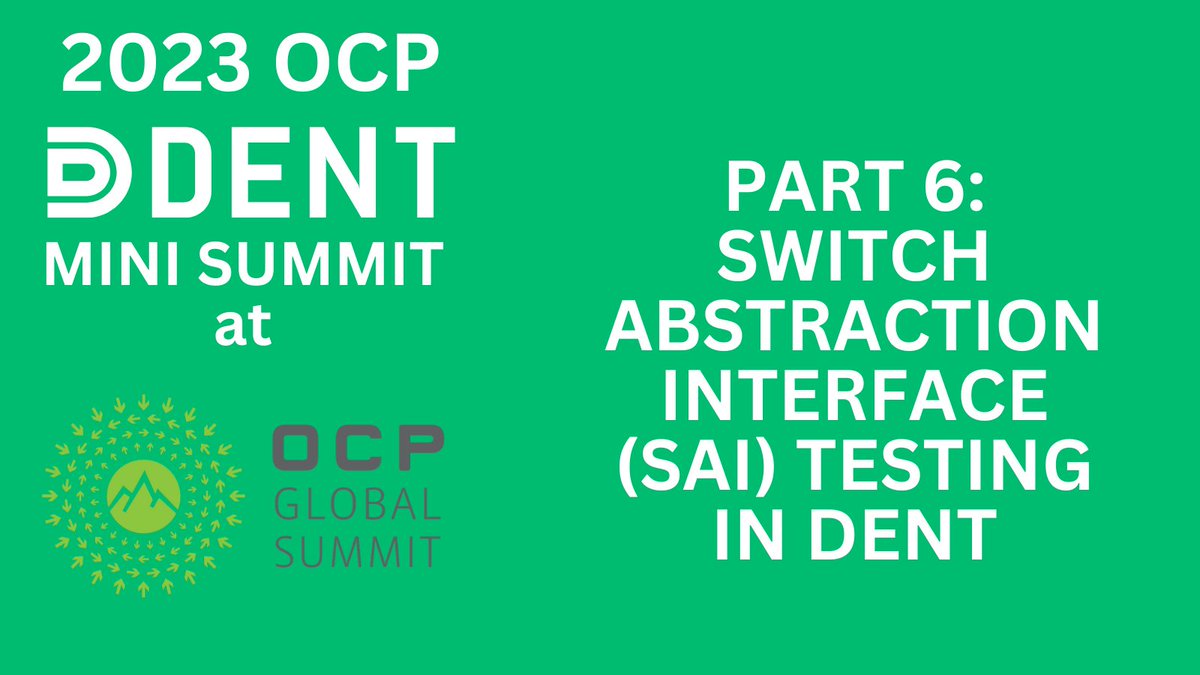 DENTNOS's tweet image. 🗣️ Part 6 of our 2023 #DENT Mini Series is out now. Learn how DENT addresses challenges in SAI integration by emphasizing compatibility between NOS and SAI implementations.

📖 🔗: hubs.la/Q02rJ_Kf0

#DENTNOS #OCPSummit23 #LinuxForNetworking #OpenSource #Collaboration