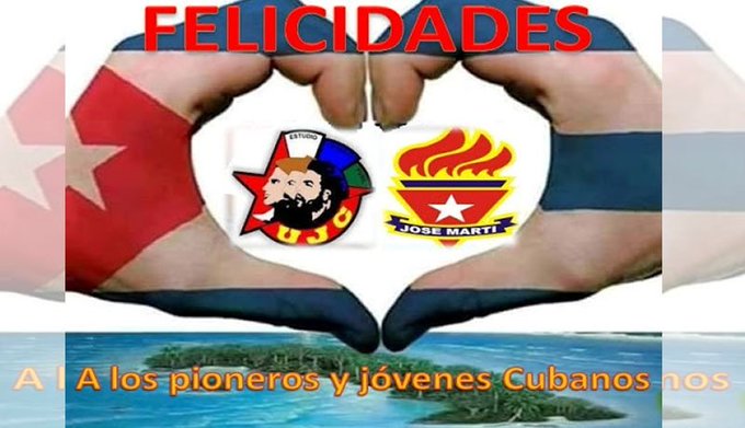 DireccinProvi12's tweet photo. Los Trabajadores de educación #PinardelRío FELICITAN a la Organización de Pioneros José Martí y #62UJC en su aniversario. #CreaTuFuturo #12CongresoUJC @CubaMined @btan0987 @BrunoRguezP @YamileRamosCord @EvelioHerreraP1 @DiazCanelB @DrRobertoMOjeda @SecUJCuba #UJCPinardelRío https://t.co/b0dCv4jQDL