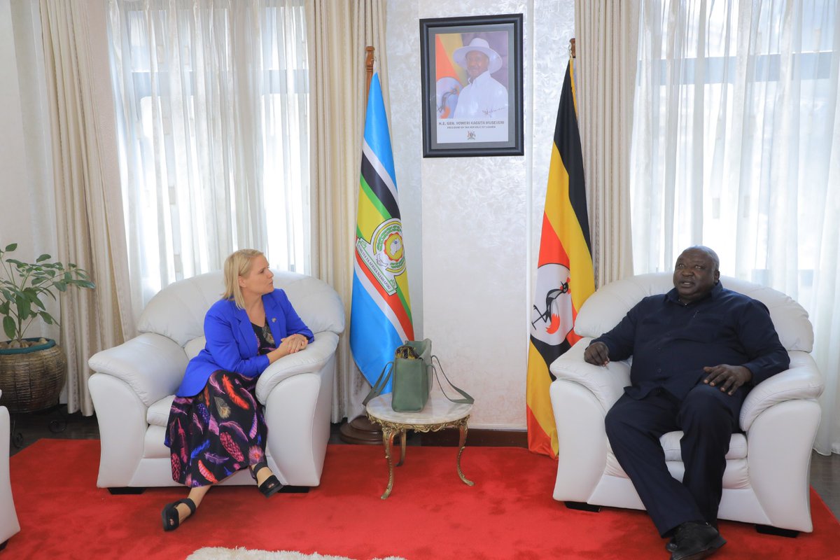 Kampala — Today, Minister Oryem had the honor of receiving copies of the letters of credence from Ms. Hildigunnur Engilbertsdóttir, the Head of Mission and Charge D’Affaires of the Embassy of #Iceland 🇮🇸. At the meeting, which was held at the Ministry headquarters, Ms.