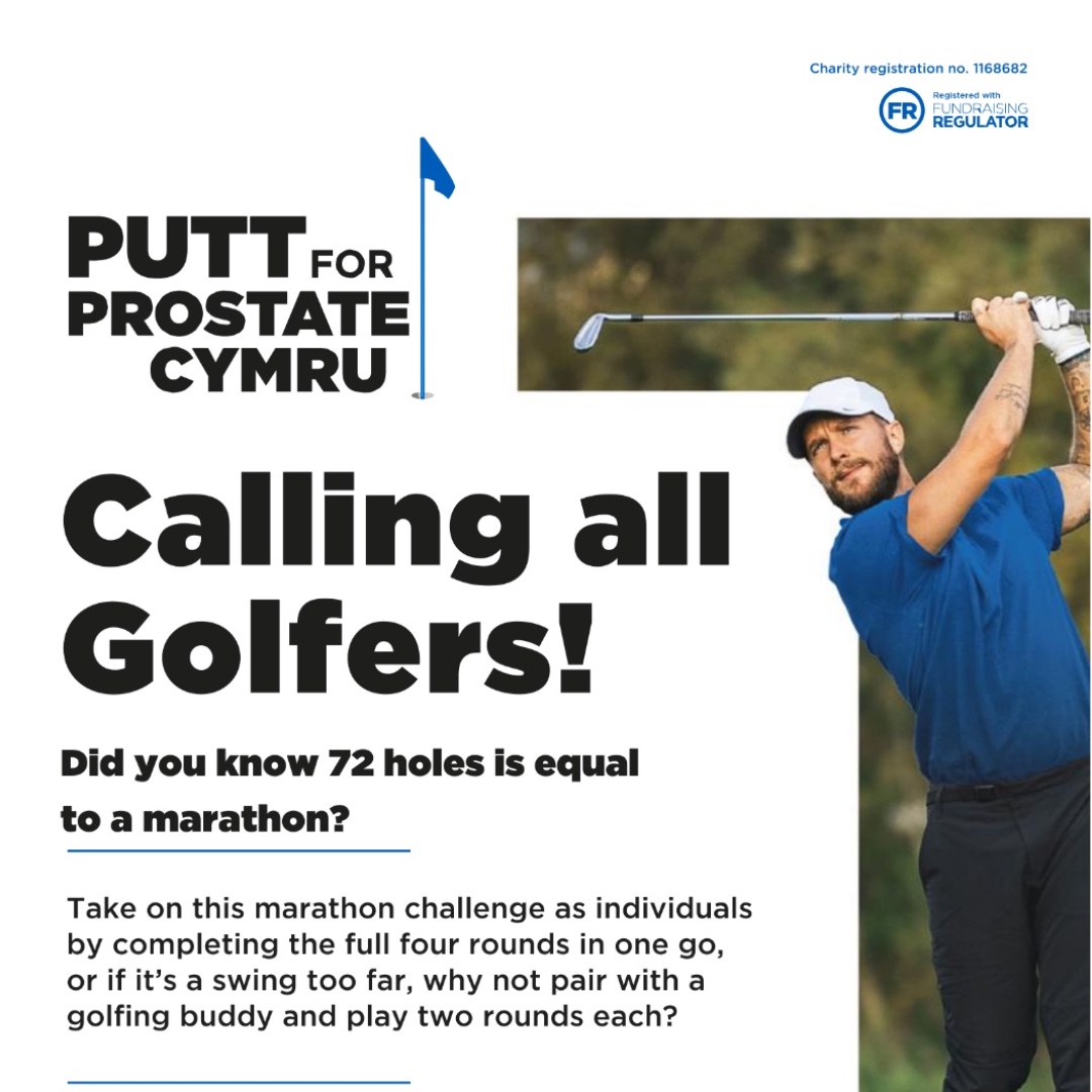 Join Putt for Prostate! ⛳️ Choose your team & take on 72 holes of golf in one day to support men in Wales with prostate cancer! Raise: £250 we send you a FJ golf glove £500 we send you a PC polo shirt £1000 we send you a PC head cover Sign up: register.enthuse.com/ps/event/Puttf…