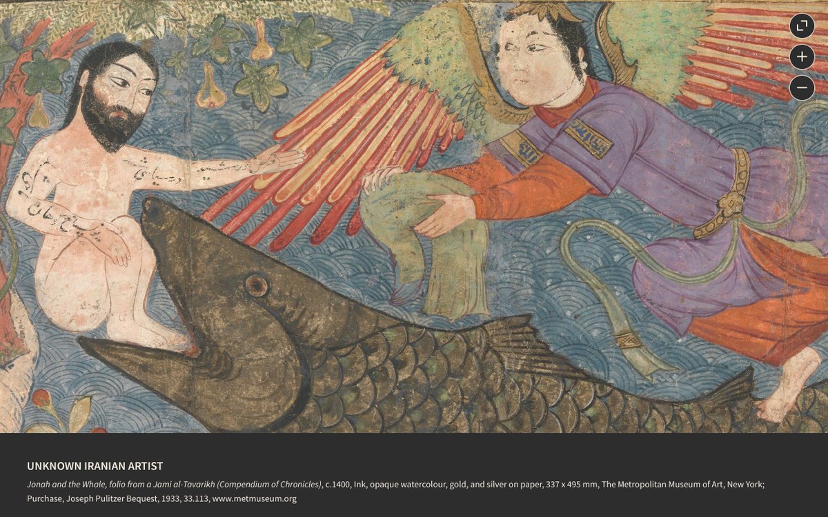 Jonah (Junus) is the only biblical minor prophet mentioned by name in the Qur'an. His story is narrated in Surah 37 as an example of faithfulness.

Click here to read the commentary and look at an exceptional fourteenth-century Persian illumination:

thevcs.org/jonah-and-whal…