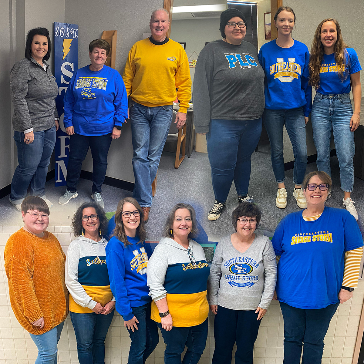 Tomorrow, we're BACK with True Blue Friday! Show us the best 🔵TRUE BLUE GROUP🔵 pic you can get! Wear blue and show your #SETrueBlue Spirit with friends! Post It on social media using #SETrueBlue or send it to jballew@se.edu for a chance to win a prize! #TrueBlueFriday