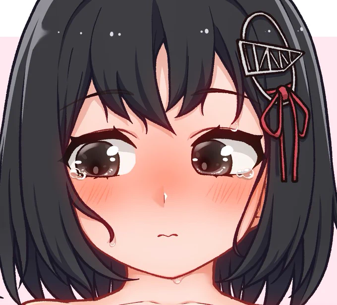 これはSkebリクエストの羽黒のえっちな絵の顔のアップ涙目ってえっちですね…… 
