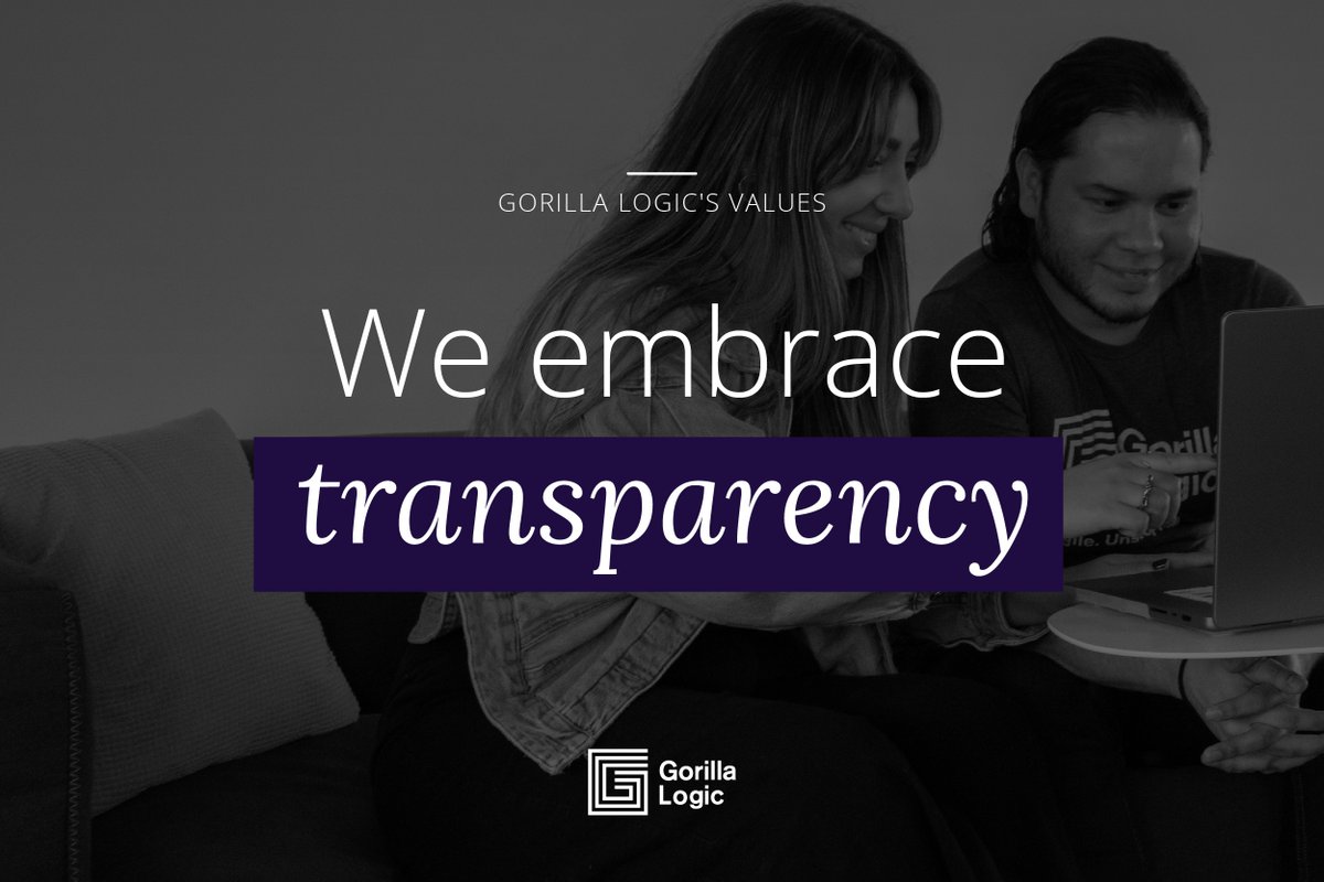 Concluding our series on Gorilla Logic’s core values, we spotlight the clarity that drives us: ‘We embrace transparency.’ At the heart of our culture is the belief that honesty and openness pave the way for innovative thinking and exceptional work!