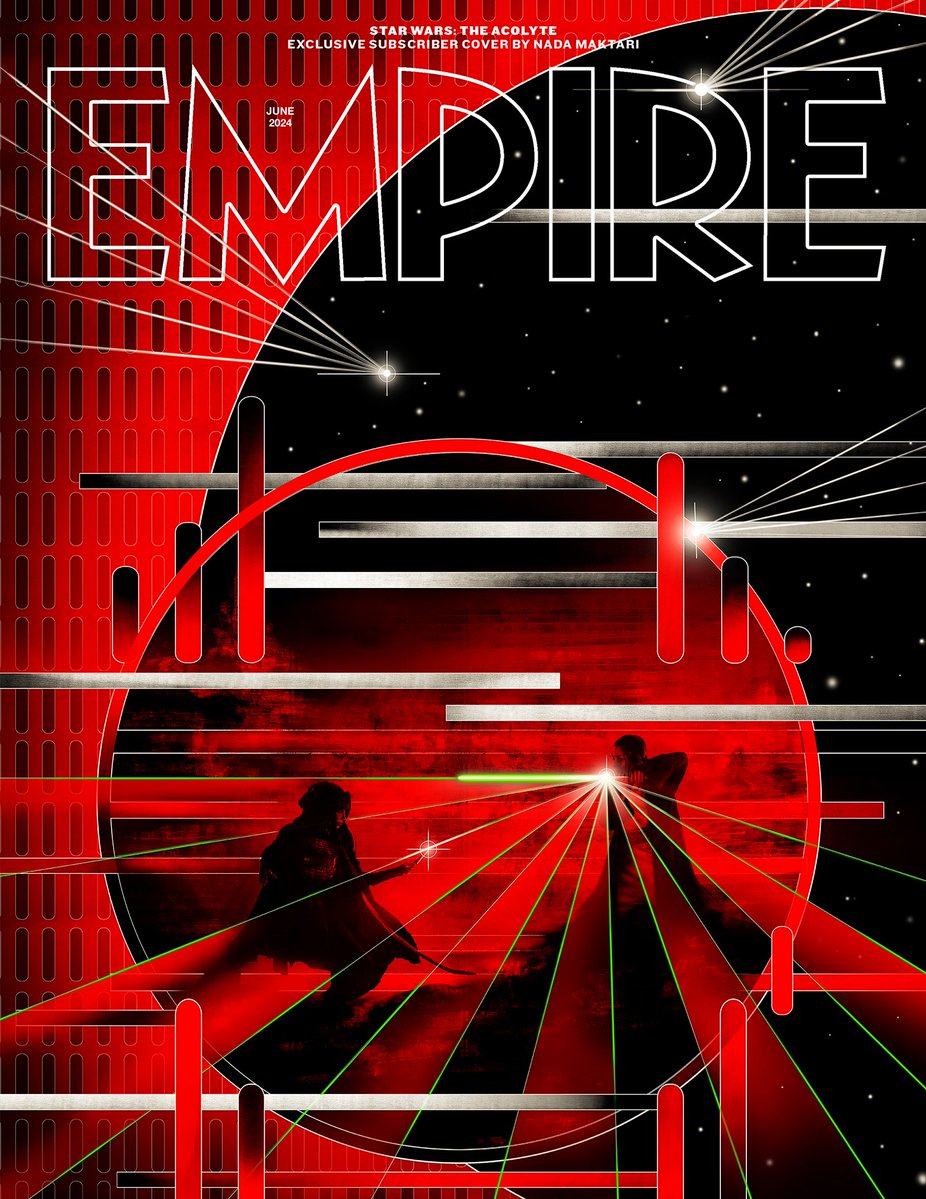 The subscriber cover for Empire’s #TheAcolyte issue is a galactic refraction of a Force-fight between assassin Mae and Jedi Master Indara, illustrated exclusively for Empire by @nadamaktari. READ MORE: empireonline.com/movies/news/st…