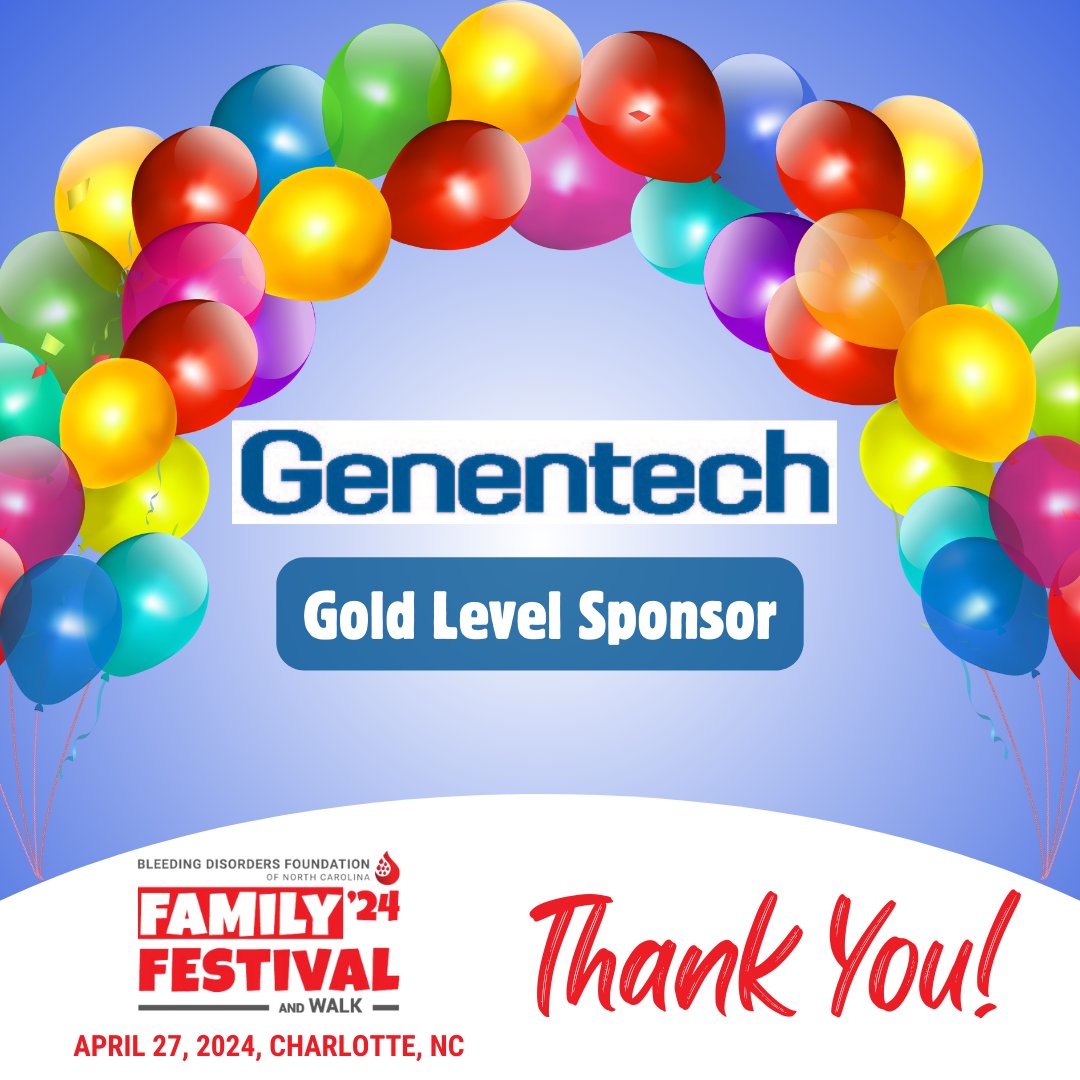 Thank you so much to Genentech for being a Gold Level Sponsor! 🎉 See them at our Family Festival and Walk on April 27. Check out our website to sign up:
secure.qgiv.com/event/2024char…

#2024CharlotteWalk #BDFNC