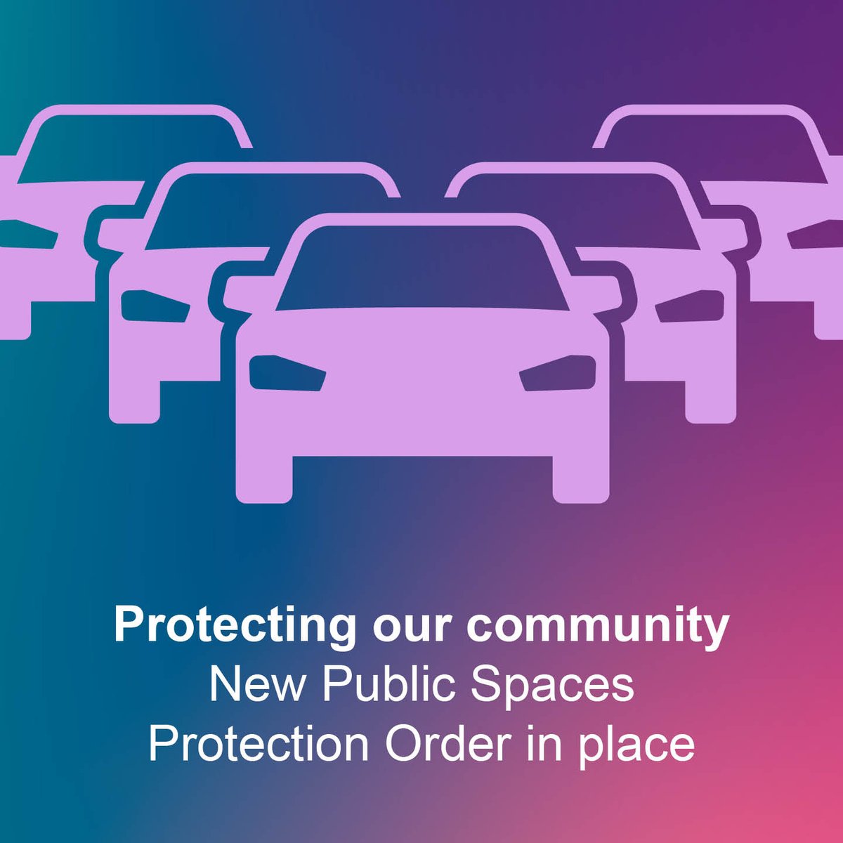 Following a public consultation last year, a Public Spaces Protection Order is now in place to manage vehicle-related anti-social behaviour in our community to ensure our public spaces remain safe and peaceful for everyone: ow.ly/R8KO50R8s7b #ProtectingOurCommunity