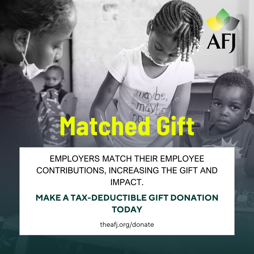 Matched gifts help double donations and strengthen nonprofits. When you donate, please request a matching gift from your employer. Please make a donation today. theafj.org/donate #afj #DonateToday #afjcares #jamaica #impact #giving #matchedgift #donate #nonprofit