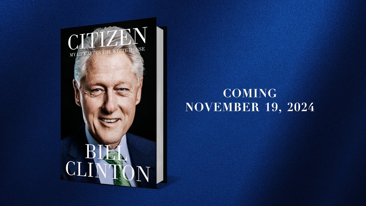 Bill Clinton (@billclinton) on Twitter photo My last 23 years have been fascinating, filled with family life and foundation work, with heroes and heartbreak. In CITIZEN I tell stories of my life and work after the White House and the people who inspire me to keep going every day. Writing it has been a labor of love and I My last 23 years have been fascinating, filled with family life and foundation work, with heroes and heartbreak. In CITIZEN I tell stories of my life and work after the White House and the people who inspire me to keep going every day. Writing it has been a labor of love and I