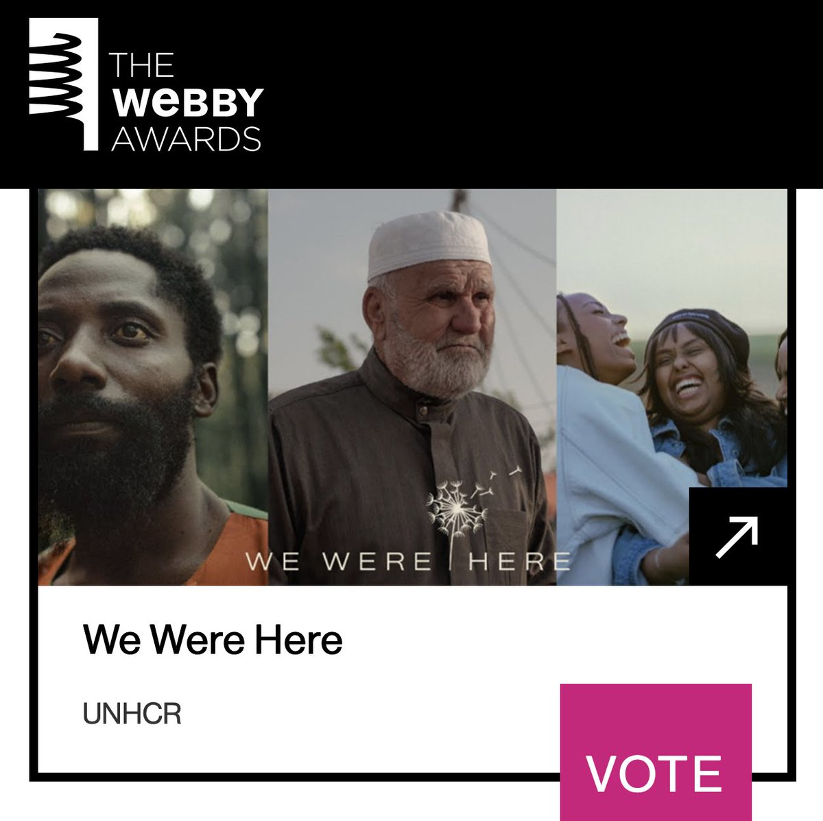 uncommon_studio's tweet photo. Proud to share the news our film series 'We Were Here' created with @Refugees &amp; @YouTube is nominated at this year's @TheWebbyAwards for Best Docu Video Series 🔥
.
Produced in association with @we_are_lief &amp; Executive Producer @Almaharel. Vote here 🎥➡️ https://t.co/T3MZHIpY73 https://t.co/cmOV8WZn3t