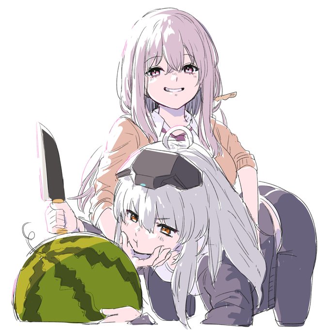 「holding watermelon」 illustration images(Latest)