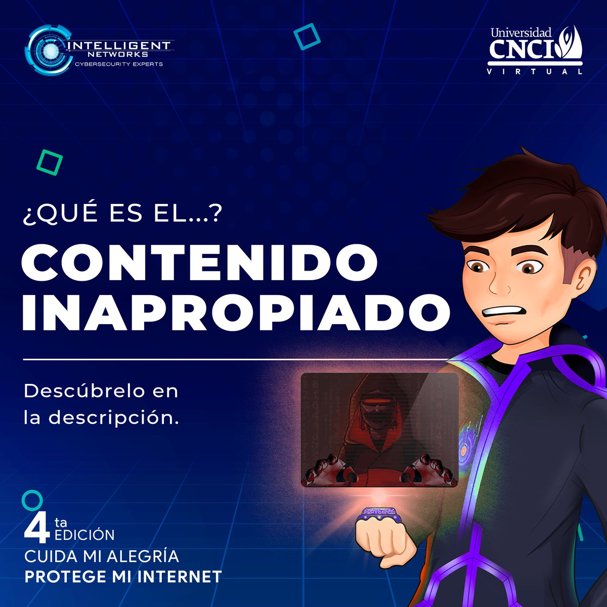 cvc_uvcnci's tweet image. ¡Atención familias! 🚨👨‍👩‍👧‍👦 
 
Es crucial hablar sobre el contenido inapropiado en la red y cómo afecta a nuestros hijos. Aquí están algunos riesgos a tener en cuenta: 
 
Datos delicados
Retos peligrosos
Representaciones violentas y/o degradantes de sexo

#SeguridadDigitalInfantil