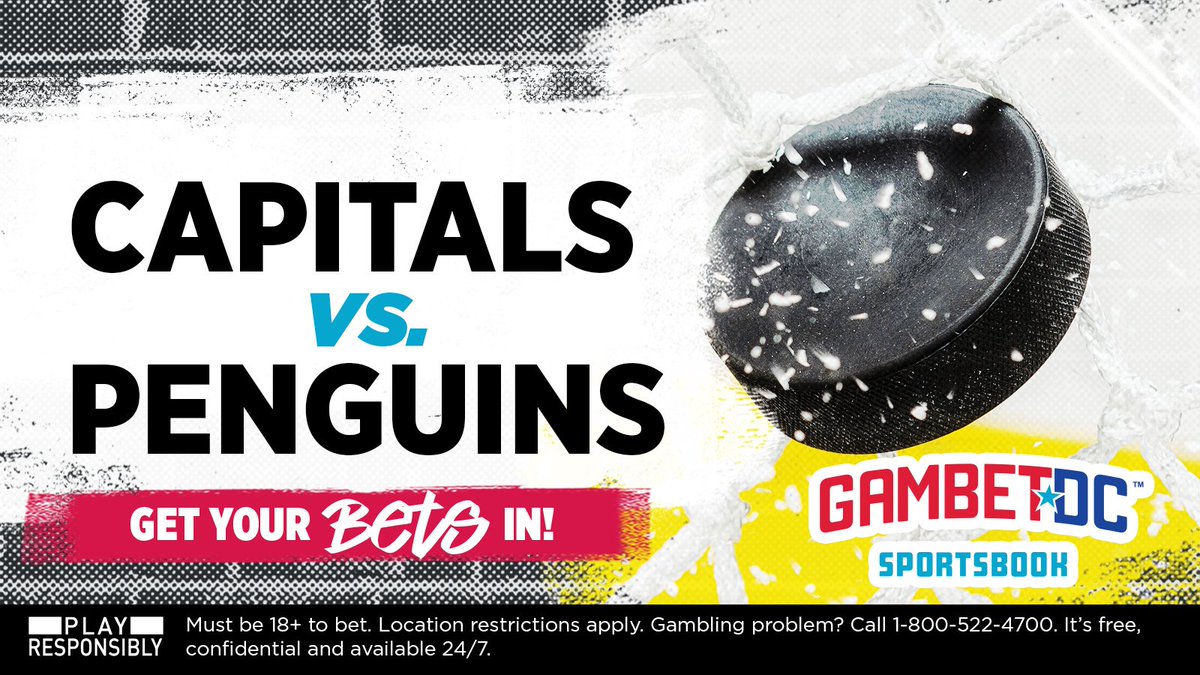 Caps-Penguins in the final month of the regular season with a potential playoff spot on the line? ​ ​What's better than that...nothing!​ ​Bet it with GambetDC: bit.ly/3QZru8l
