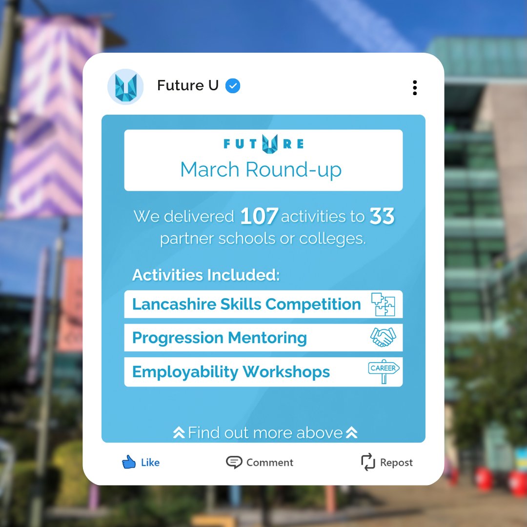 ⭐️Don't forget to check out the Future U LinkedIn. 💻We've just posted our Monthly Round-up where we look into some of the key activities covered over the past month. 🔗Find it here: Bit.ly/FutureU-Linked…