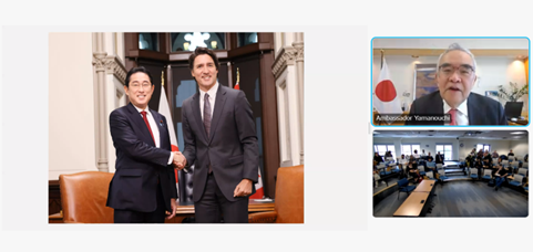 Grateful for the opportunity to speak about 🇯🇵-🇨🇦relations at <a href="/MemorialU/">Memorial University</a>’s "21st Global Business Seminars" on business in East Asia. It was an honour to speak in front of many students alongside the Ambassadors of 🇰🇷 &amp; 🇲🇳. The exchange of ideas was enlightening! - Amb. Yamanouchi