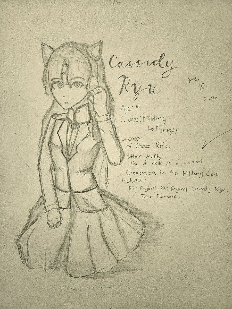 RinReginal's tweet photo. My first concept and recent drawing of Irene Hirasaka (Formerly Cassidy Ryu) 

It's been a long time since I last created characters, I think it's time to make more ocs again. https://t.co/TKOuIeQwTW