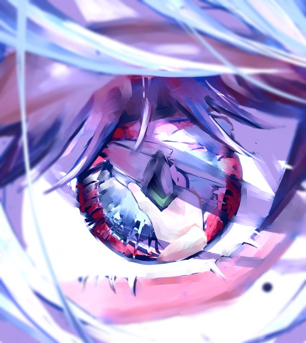 「blue hair reflection」 illustration images(Latest)