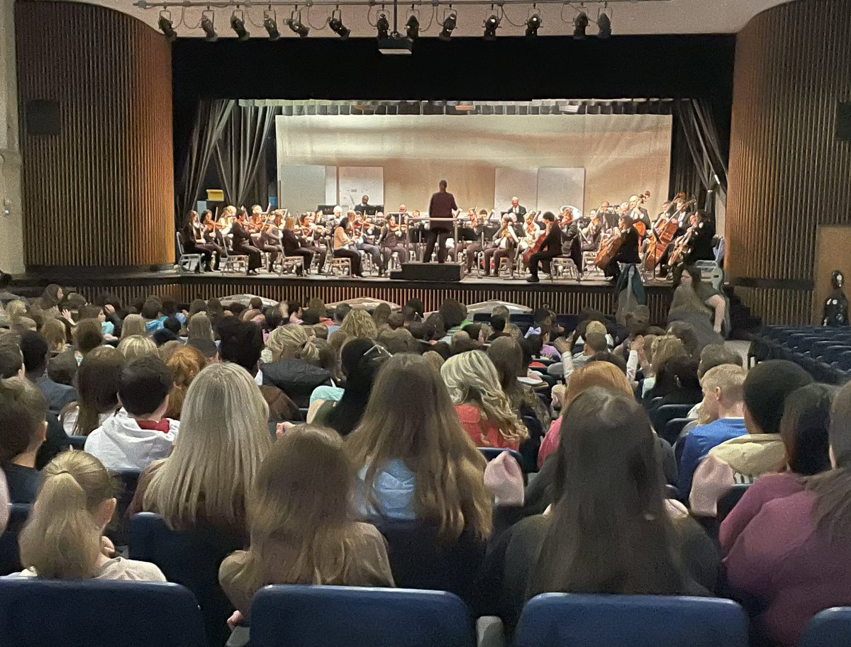 A reward of having a great campus is being able to host special events. Today, the @ncsymphony joined us and performed for 3rd-12th grades from all across the county. Thank you @SurryArtsCo for making opportunities possible for kids. @MACSchools