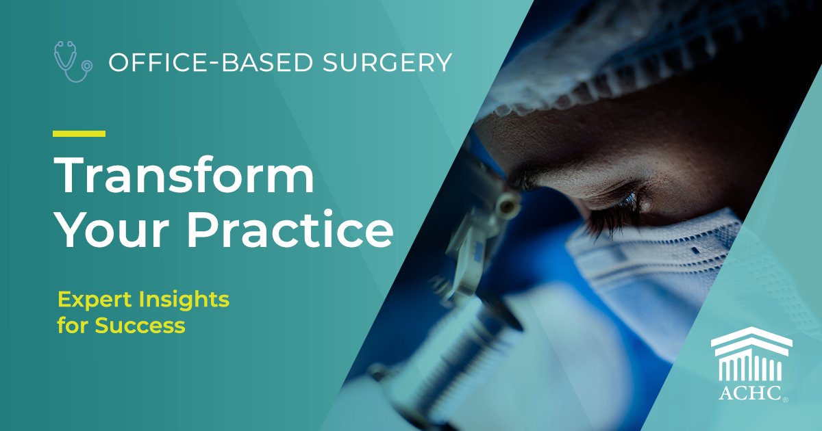 💭 Ever wondered how your office-based surgical practice measures up?
Rommie Johnson, our associate director of ASC &amp; Office-Based Surgery Accreditation, is here to help.
Check out the blog here: achc.info/3TIChFB