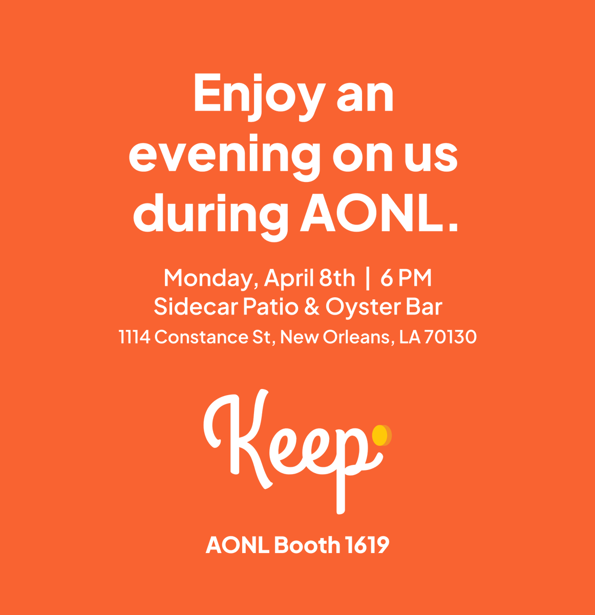 keep_financial's tweet photo. We can't wait for #AONL2024 next week! Stop by Booth 1619 to meet Team Keep 👋

And, join us Mon, 6pm at Sidecar Bar for free cocktails, food, and convos with peers - RSVP here: https://t.co/KbActqEzrm

#AONL #HealthcareLeadership #NursingLeaders #Nursing #Compensation https://t.co/ndqdLSD1Oy