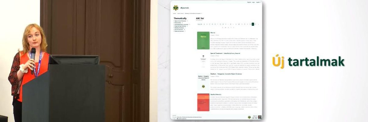 #networkshop2024 Kata Boros is talking about the new features of the #dEjournals #diamonopenaccess platform, its content, technical and community-building improvements. #openscience @deenklibrary