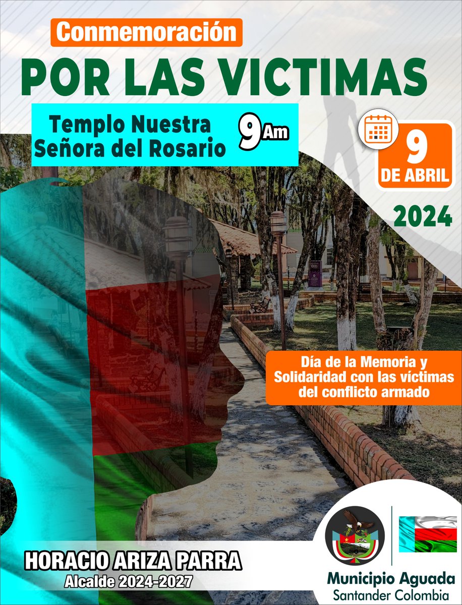 ALCALDIAAGUADA's tweet photo. 🕊️🕯️ Únete a nosotros este 9 de abril a las 9 de la mañana en el Templo Nuestra Señora del Rosario en Aguada, para conmemorar el Día Nacional de la Memoria y Solidaridad con las Víctimas.  ¡Los esperamos! #DíaDeLaMemoria #SolidaridadConLasVíctimas 🌹 https://t.co/9OmWYRcZ08