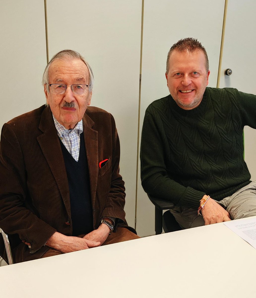 🎉Join us in wishing Prof. Pietro Enrico di Prampero a fantastic 84th #birthday!🎂
He spent part of his special day working alongside <a href="/COsgnach/">Cristian Osgnach</a> on an upcoming article.
 
We're honoured to have him as part of the #gpexe family, shaping the future of #sportsanalysis!💡

#diPrampero