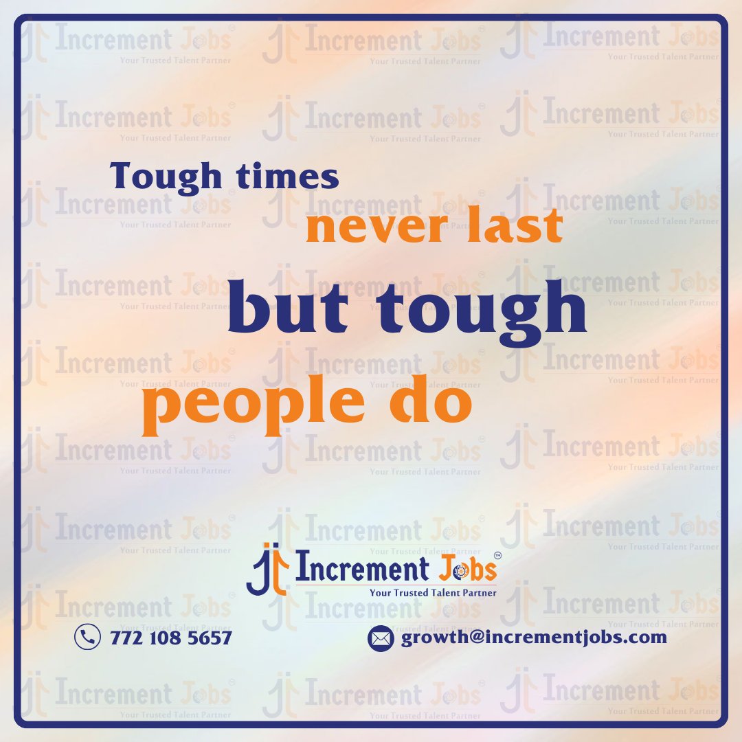 '✨ Quote of the day ✨
.
.
.
.
#ToughTimes #Resilience #Perseverance #Strength #OvercomingChallenges
#inspiration #motivation #incrementjobs #postivevibes #positivequotes #quotes #inspiring #Quote #Quoteoftheday #Motivation #success #dreams #explorepage #corporatelife'