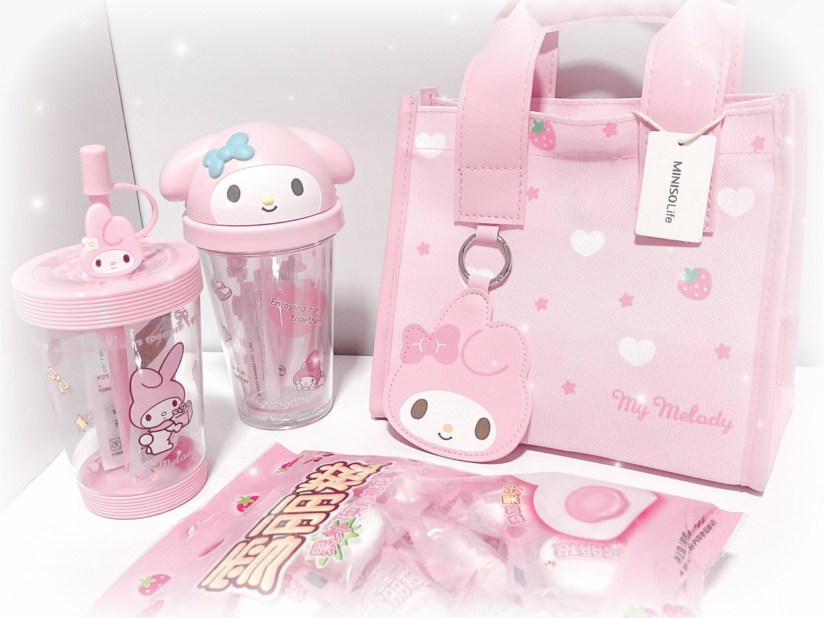 nekomimiyu's tweet photo. my melody haul from miniso ♡ ૮꒰ྀི⸝⸝> . <⸝⸝꒱ྀིა https://t.co/2fLEaz3FV8