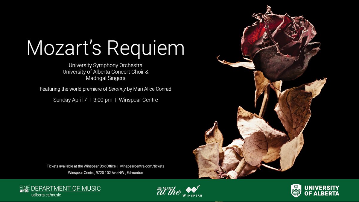 🚨 Last Call! The University Symphony Orchestra, Concert Choir & Madrigal Singers, along with soloists, invite you to witness a tour-de-force performance of Mozart's Requiem on Sunday, April 7th at 3PM. Tickets bit.ly/4aEblgT