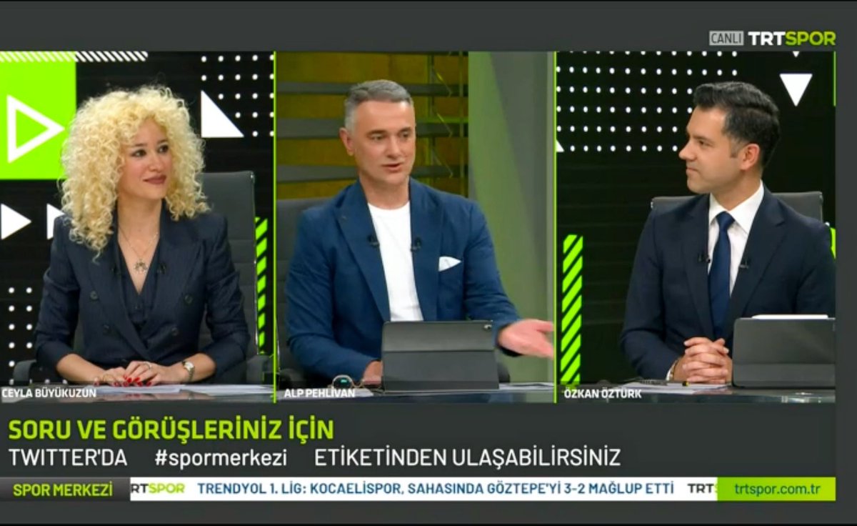 TRT SPOR Kanalı “SPOR MERKEZİ” programında @ceylabuyukuzun ve @ozkanozzturk ile yayınımız başladı…