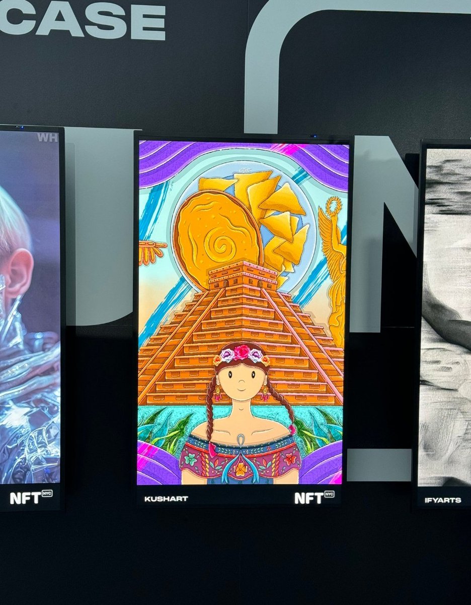 Woohooo 🎊 Places&amp;Faces is being showcased at the <a href="/NFT_NYC/">NFT.NYC</a> 😍
Thank you so much <a href="/TeresaMelvinart/">Teresa Melvin</a> for the picture ❤️ you have been very kind ☺️

#NFTNYC2024 #NFTNYC #NFTCommunity