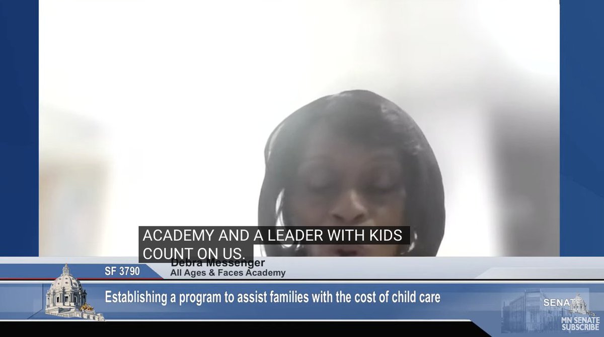 KCOU leader Dr. Debra Messenger on #childcareaffordability 'We charge our families the lowest amount we possibly can to pay our bills. But the lowest amount we can charge families is still far more than families can afford, which is why SF3790 is so important.' #mnleg