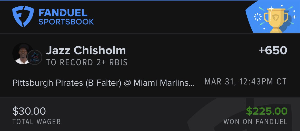 HammerheadDFS's tweet photo. Incase you’re wondering how our Baseball bets have been going. Here is just a couple hits from last few days from @BlinksBets 

Jeffers 3+ RBIs +1900 ✅
Chisholm +3 RBIs +2000 ✅
Arcia +2 RBIs +650 ✅

Included in our $19.99 a month Bets Pass 
#GamblingX #GamblingTwitter #MLBBets https://t.co/jSXbgumYIo