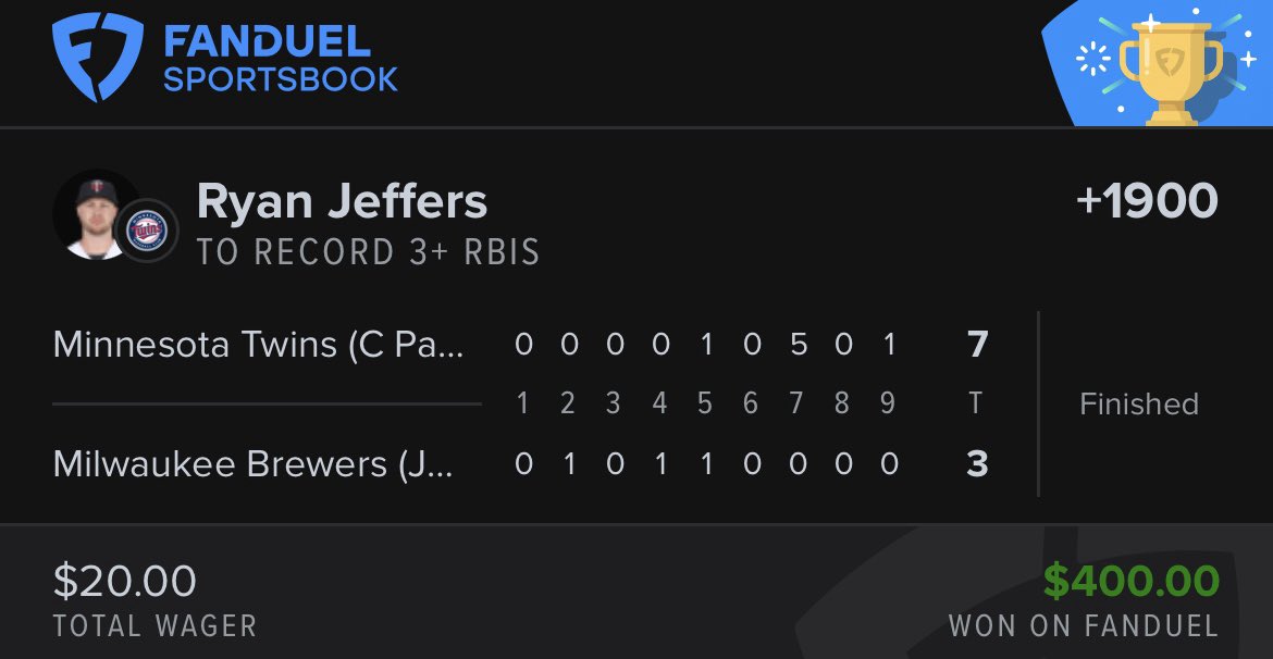 HammerheadDFS's tweet photo. Incase you’re wondering how our Baseball bets have been going. Here is just a couple hits from last few days from @BlinksBets 

Jeffers 3+ RBIs +1900 ✅
Chisholm +3 RBIs +2000 ✅
Arcia +2 RBIs +650 ✅

Included in our $19.99 a month Bets Pass 
#GamblingX #GamblingTwitter #MLBBets https://t.co/jSXbgumYIo