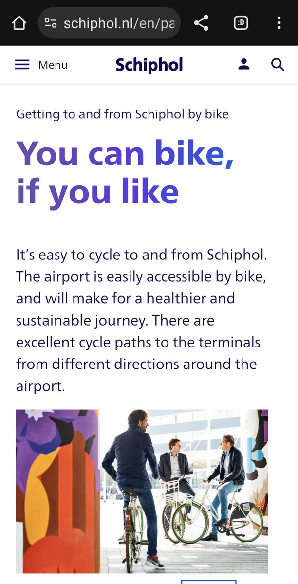 With a delay at @Schiphol & 8 hours spare I was hoping to cycle into Amsterdam but there are no shared bikes for rent from the airport. Hej @AmsterdamNL What do you reckon with your current summer trial? (Don't judge on the short haul flight, 3 yrs in the making)